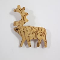 【Wood Jewel】【新品】フィンランド「ウッドジュエル」ブローチ "Reindeer （トナカイ）” 250701-058