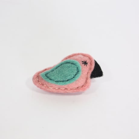 【Amica Felt】【新品】「アミカフェルト」"Little Fat Bird”ブローチ 250701-014
