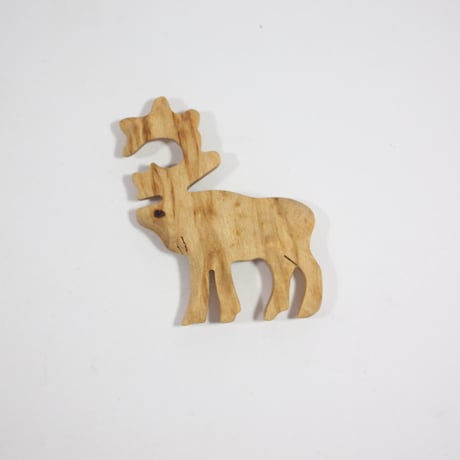 【Wood Jewel】【新品】フィンランド「ウッドジュエル」マグネット "Reindeer（トナカイ）” 250701-137