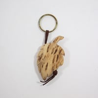 【Wood Jewel】【新品】フィンランド「ウッドジュエル」キーリング "Leaf（葉）” 250701-069