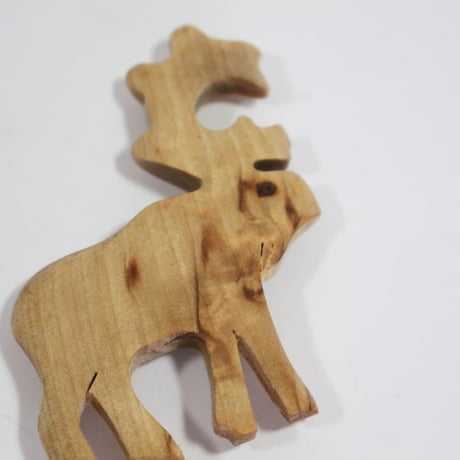 【Wood Jewel】【新品】フィンランド「ウッドジュエル」マグネット "Reindeer（トナカイ）” 250701-149