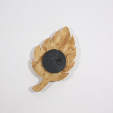 【Wood Jewel】【新品】フィンランド「ウッドジュエル」マグネット "Leaf（葉）” 250701-106