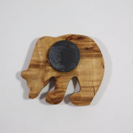 【Wood Jewel】【新品】フィンランド「ウッドジュエル」マグネット "Bear（クマ）” 250701-109