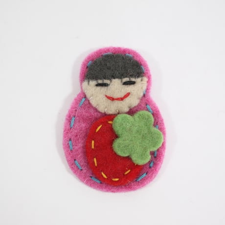 【Amica Felt】【新品】「アミカフェルト」"Russian Doll”ブローチ 250701-039