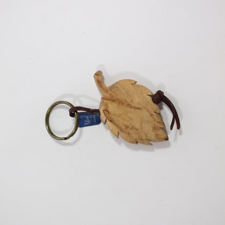 【Wood Jewel】【新品】フィンランド「ウッドジュエル」キーリング "Leaf（葉）” 250701-062