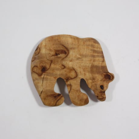 【Wood Jewel】【新品】フィンランド「ウッドジュエル」マグネット "Bear（クマ）” 250701-109