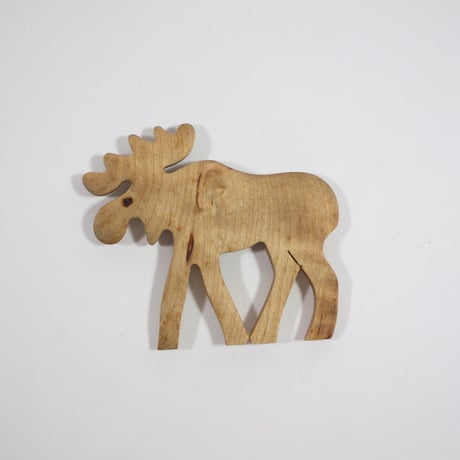【Wood Jewel】【新品】フィンランド「ウッドジュエル」マグネット "Elk（エルク）” 250701-111