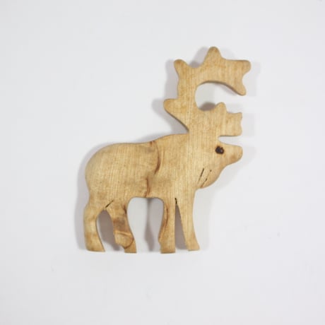 【Wood Jewel】【新品】フィンランド「ウッドジュエル」マグネット "Reindeer（トナカイ）” 250701-129