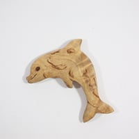 【Wood Jewel】【新品】フィンランド「ウッドジュエル」マグネット "Dolphin（イルカ）” 250701-080