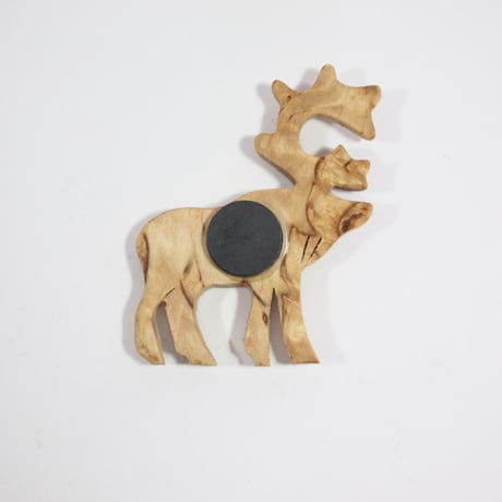 【Wood Jewel】【新品】フィンランド「ウッドジュエル」マグネット "Reindeer（トナカイ）” 250701-154