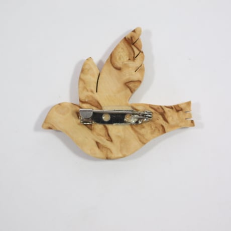 【Wood Jewel】【新品】フィンランド「ウッドジュエル」ブローチ "Willow Grouse  （カラフトライチョウ）” 250701-024