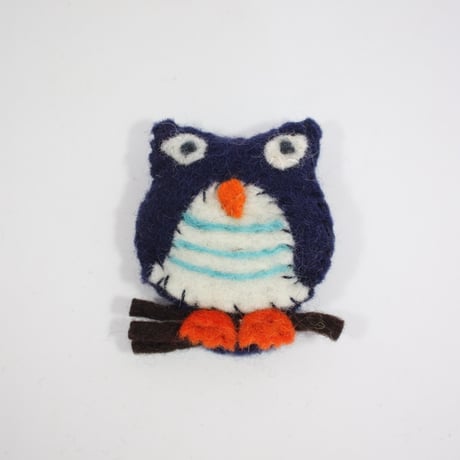 【Amica Felt】【新品】「アミカフェルト」"Owl”ブローチ 250701-026