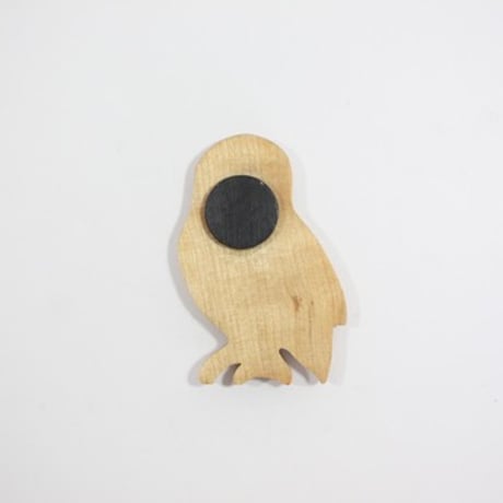 【Wood Jewel】【新品】フィンランド「ウッドジュエル」マグネット "Owl（フクロウ）” 250701-086