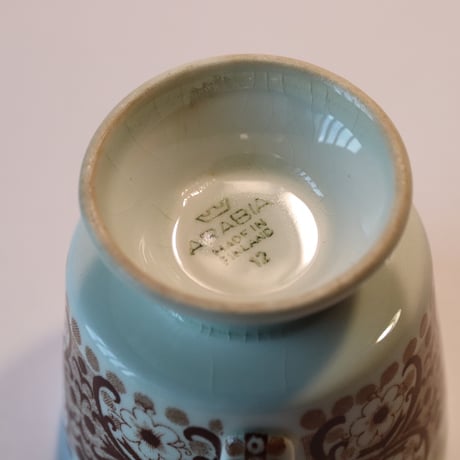【ヴィンテージ】 【ヒビありアウトレット商品】アラビア「Ali」カップ＆ソーサー ブラウン 250606-002