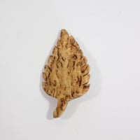 【Wood Jewel】【新品】フィンランド「ウッドジュエル」ブローチ "Leaf（葉）” 250701-021