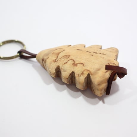 【Wood Jewel】【新品】フィンランド「ウッドジュエル」キーリング "Spruce （唐檜）” 250701-060