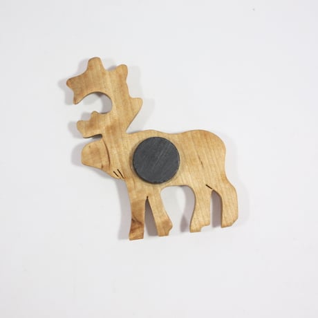 【Wood Jewel】【新品】フィンランド「ウッドジュエル」マグネット "Reindeer（トナカイ）” 250701-149