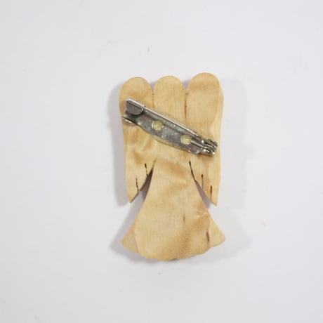 【Wood Jewel】【新品】フィンランド「ウッドジュエル」ブローチ "Angel（エンジェル）” 250701-051