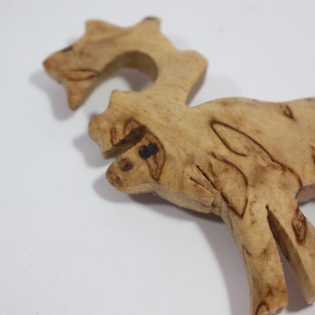 【Wood Jewel】【新品】フィンランド「ウッドジュエル」マグネット "Reindeer（トナカイ）” 250701-154