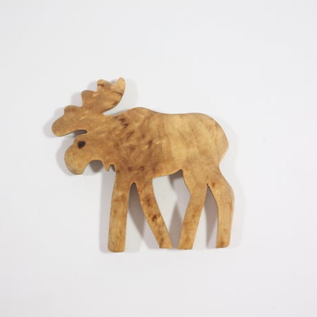 【Wood Jewel】【新品】フィンランド「ウッドジュエル」マグネット "Elk（エルク）” 250701-122