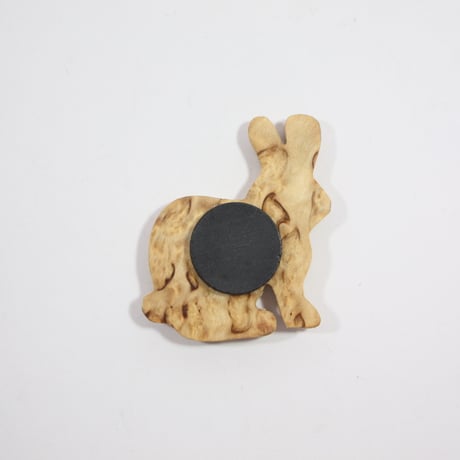 【Wood Jewel】【新品】フィンランド「ウッドジュエル」マグネット "Rabbit （ウサギ）” 250701-095