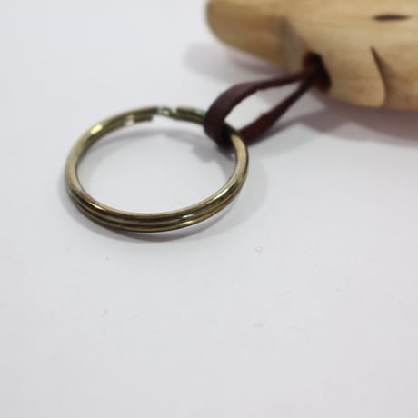 【Wood Jewel】【新品】フィンランド「ウッドジュエル」キーリング "Leaf（葉）” 250701-075