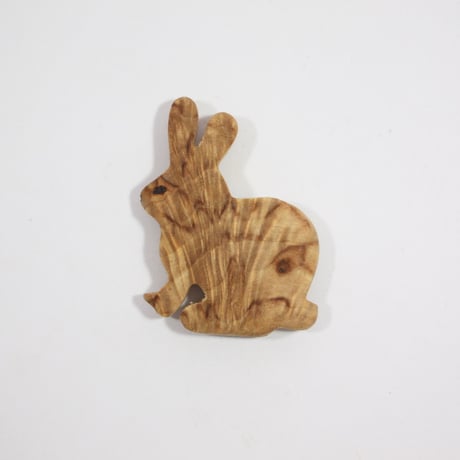 【Wood Jewel】【新品】フィンランド「ウッドジュエル」マグネット "Rabbit （ウサギ）” 250701-088