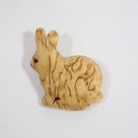 【Wood Jewel】【新品】フィンランド「ウッドジュエル」ブローチ "Hare（ノウサギ）” 250701-001