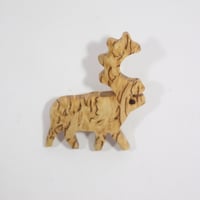 【Wood Jewel】【新品】フィンランド「ウッドジュエル」ブローチ "Reindeer （トナカイ）” 250701-071