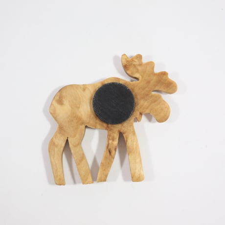 【Wood Jewel】【新品】フィンランド「ウッドジュエル」マグネット "Elk（エルク）” 250701-122