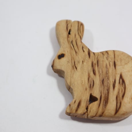 【Wood Jewel】【新品】フィンランド「ウッドジュエル」マグネット "Rabbit （ウサギ）” 250701-087