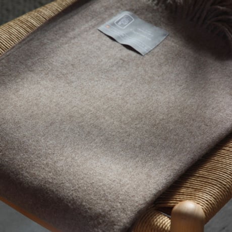 【新品】Baby Alpaca ベビーアルパカ 100% ブランケット デンマーク　Danish Art Weaving社 サンド　alpaca_284_12252018