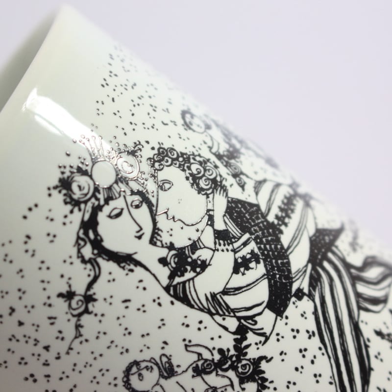 ヴィンテージ】Nymolle/Bjorn Wiinblad/デコレーションマグ/3月 VIC