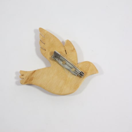 【Wood Jewel】【新品】フィンランド「ウッドジュエル」ブローチ "Willow Grouse  （カラフトライチョウ）” 250701-022