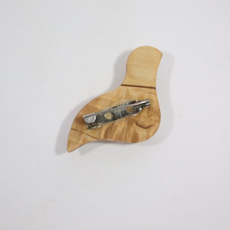【Wood Jewel】【新品】フィンランド「ウッドジュエル」ブローチ "Dove（鳩）” 250701-004