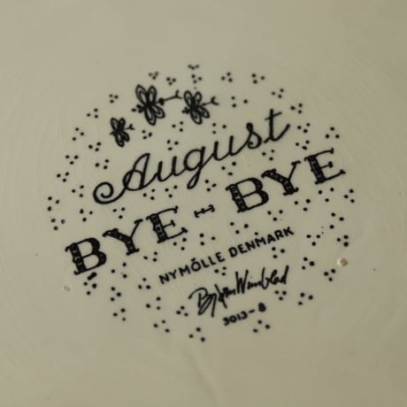 【ヴィンテージ】Nymolle/Bjorn Wiinblad/ウォールプレート/8月 BYE BYE i-15110160