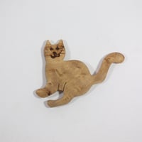 【Wood Jewel】【新品】フィンランド「ウッドジュエル」マグネット "Cat（猫）” 250701-94