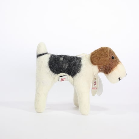 【Amica Felt】【新品】「アミカフェルト」"Fox Terrier（フォックステリア）”人形 Mサイズ 250701-146