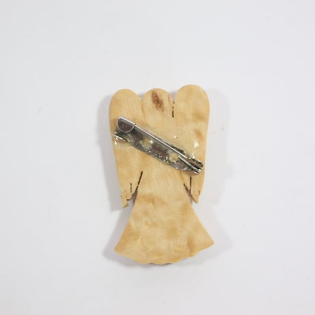 【Wood Jewel】【新品】フィンランド「ウッドジュエル」ブローチ "Angel（エンジェル）” 250701-016