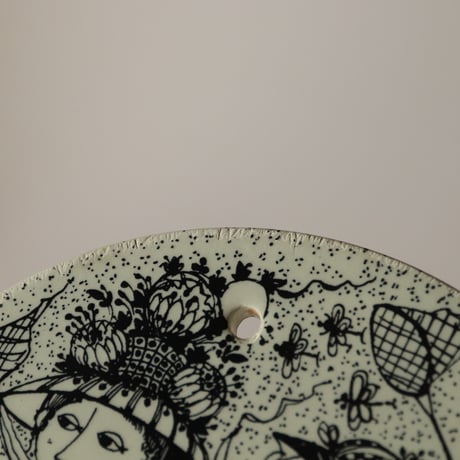 【ヴィンテージ】Nymolle/Bjorn Wiinblad/ウォールプレート/8月 BYE BYE i-15110166