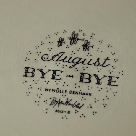 【ヴィンテージ】Nymolle/Bjorn Wiinblad/ウォールプレート/8月 BYE BYE i-15110158