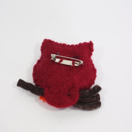 【Amica Felt】【新品】「アミカフェルト」"Owl”ブローチ 250701-034