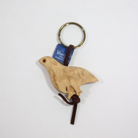 【Wood Jewel】【新品】フィンランド「ウッドジュエル」キーリング "Dove（鳩）” 250701-103
