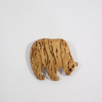 【Wood Jewel】【新品】フィンランド「ウッドジュエル」ブローチ "Bear（熊）” 250701-028