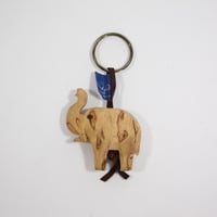 【Wood Jewel】【新品】フィンランド「ウッドジュエル」キーリング "Elephant （像）” 250701-057