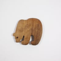 【Wood Jewel】【新品】フィンランド「ウッドジュエル」マグネット "Bear（クマ）” 250701-108