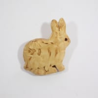 【Wood Jewel】【新品】フィンランド「ウッドジュエル」ブローチ "Hare（ノウサギ）” 250701-017