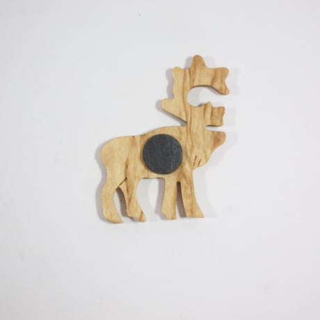 【Wood Jewel】【新品】フィンランド「ウッドジュエル」マグネット "Reindeer（トナカイ）” 250701-137