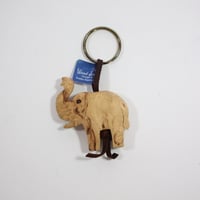 【Wood Jewel】【新品】フィンランド「ウッドジュエル」キーリング "Elephant （像）” 250701-053
