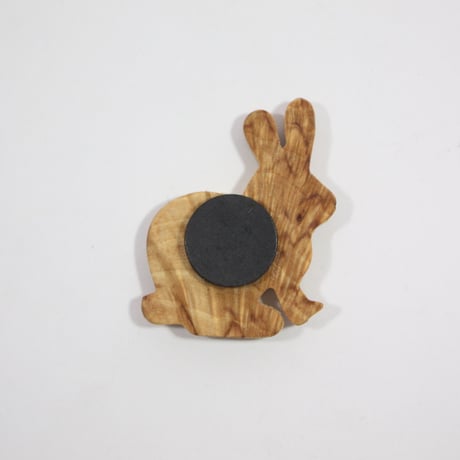 【Wood Jewel】【新品】フィンランド「ウッドジュエル」マグネット "Rabbit （ウサギ）” 250701-088